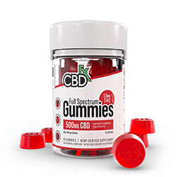 cbdfx full spec thc gummy bottle render x