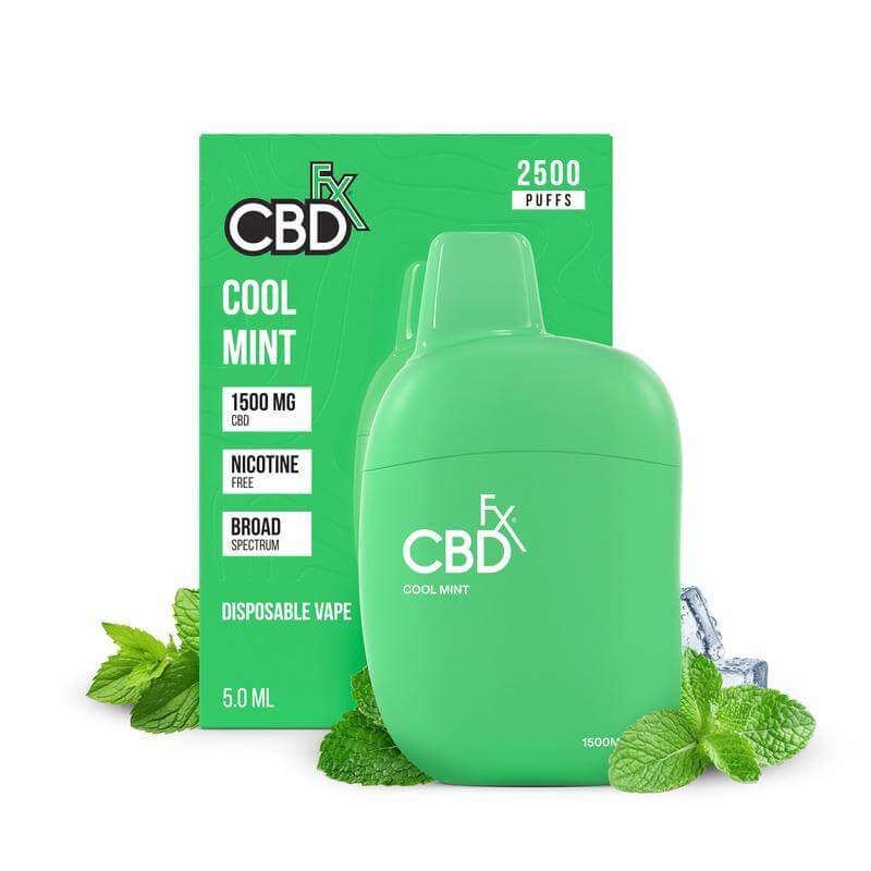 Cool Mint CBD Vape Pen | 1500mg Broad Spectrum CBD - CBDfx Cool Mint CBD Vape Pen | 1500mg Broad Spectrum CBD - CBDfx