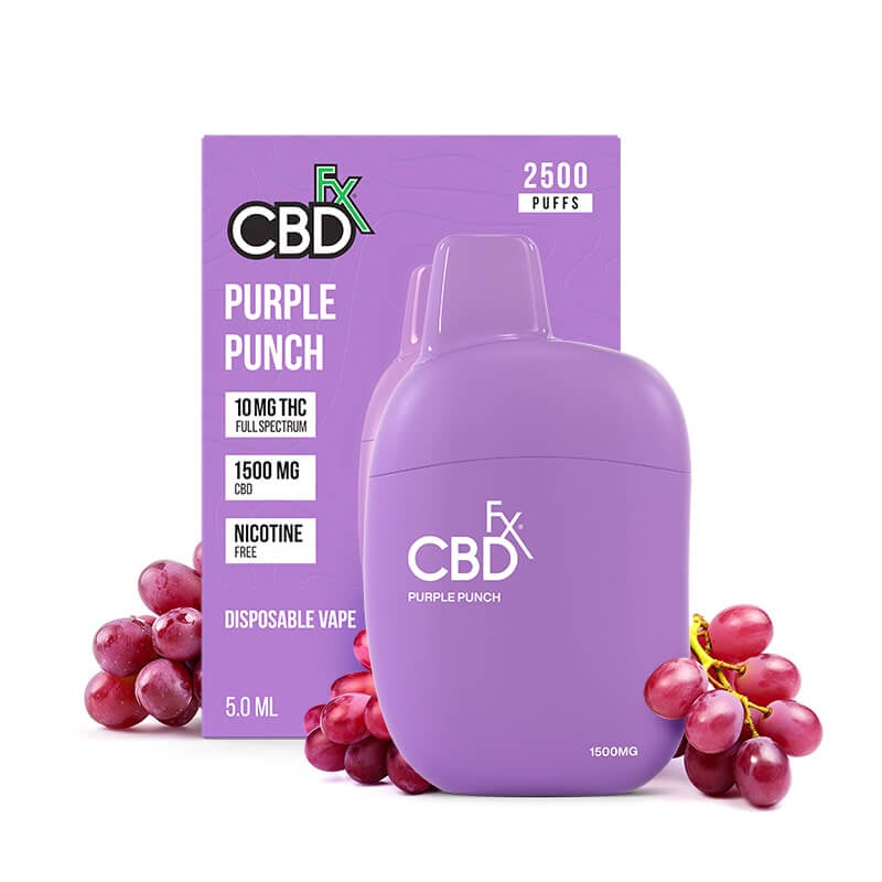 Purple Punch THC Vape Pen 1500mg CBD + 10mg THC - CBDfx.com Purple Punch THC Vape Pen 1500mg CBD + 10mg THC - CBDfx.com