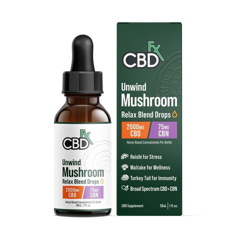 Relax Blend Mushroom Tincture + CBN + CBD