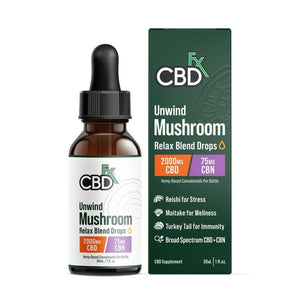 Relax Blend Mushroom Tincture + CBN + CBD 2000mg