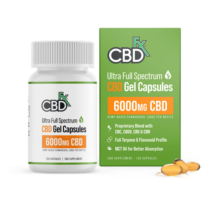 Buy Full Spectrum CBD Soft Gel Capsules by CBDfx - 1500mg to 6000mg