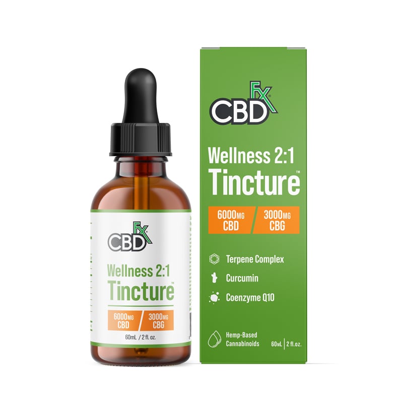 CBD + CBG Oil Wellness Tincture - 2:1 Ratio - 500-4000mg - CBDfx CBD + CBG Oil Wellness Tincture - 2:1 Ratio - 500-4000mg - CBDfx
