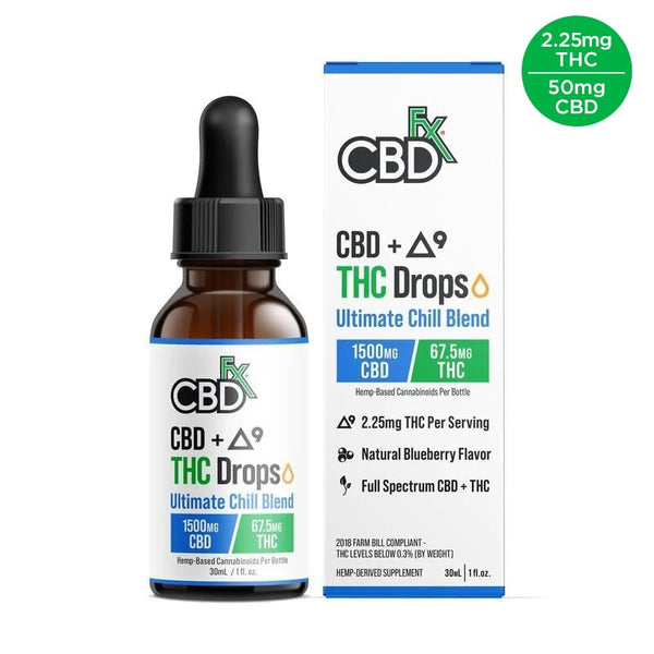 Ultra Full Spectrum CBD Tincture for Chill + THC - CBDfx