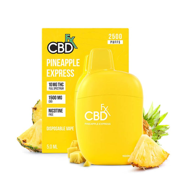 THC Vape Pen - Pineapple Express: 10mg THC + 1500mg CBD THC Vape Pen - Pineapple Express: 10mg THC + 1500mg CBD