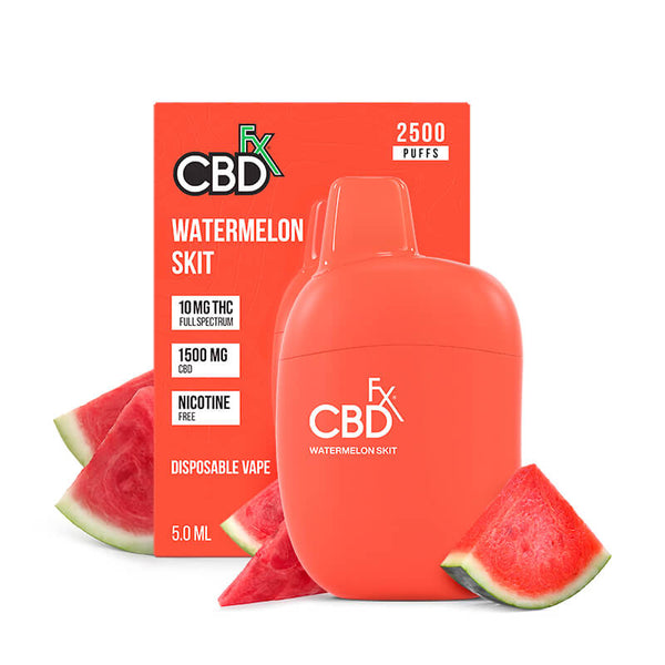 Watermelon Skit THC Vape Pen 1500mg CBD + 10mg THC - CBDfx.com Watermelon Skit THC Vape Pen 1500mg CBD + 10mg THC - CBDfx.com