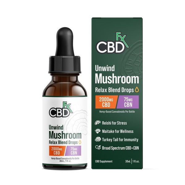 Relax Blend Mushroom Tincture + CBN + CBD - CBDfx