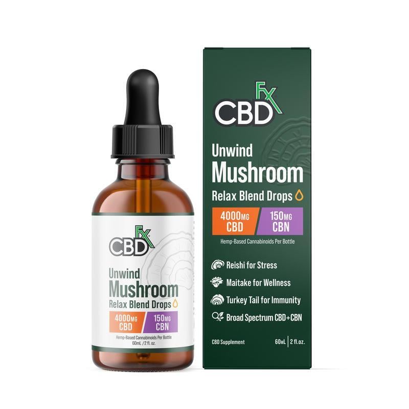 Relax Blend Mushroom Tincture + CBN + CBD 4000mg