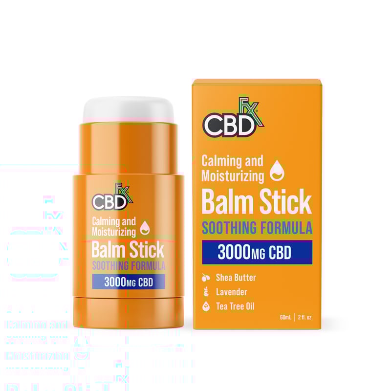 cbdfx us balm stick soothing formula calming moisturizing mg