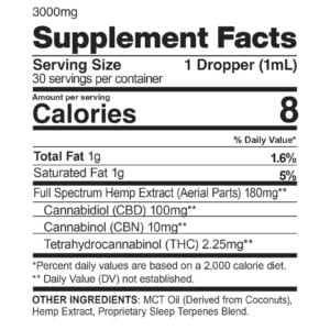 Ultra Full Spectrum CBD Oil Tincture for Sleep + THC + CBN - CBDfx