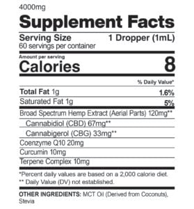 CBD + CBG Oil Wellness Tincture - 2:1 Ratio - 500-4000mg - CBDfx