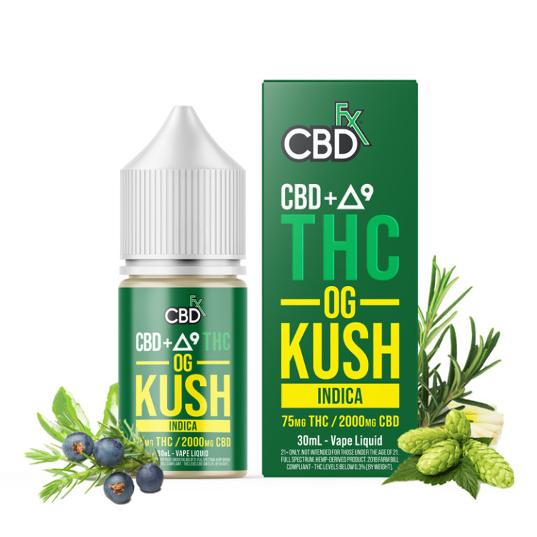 CBD + Delta9 THC Vape Juice OG Kush Indica